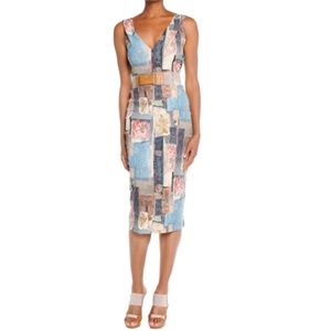 Donna Karan NWOT Stencil Patchwork Dress 6